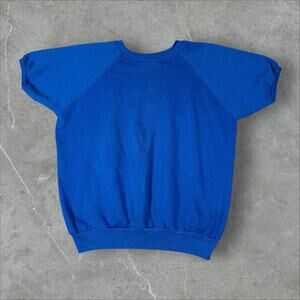 Vintage 80's J.E. Morgan Fleecewear Size Large Made In USA Short Sleeve Sweater